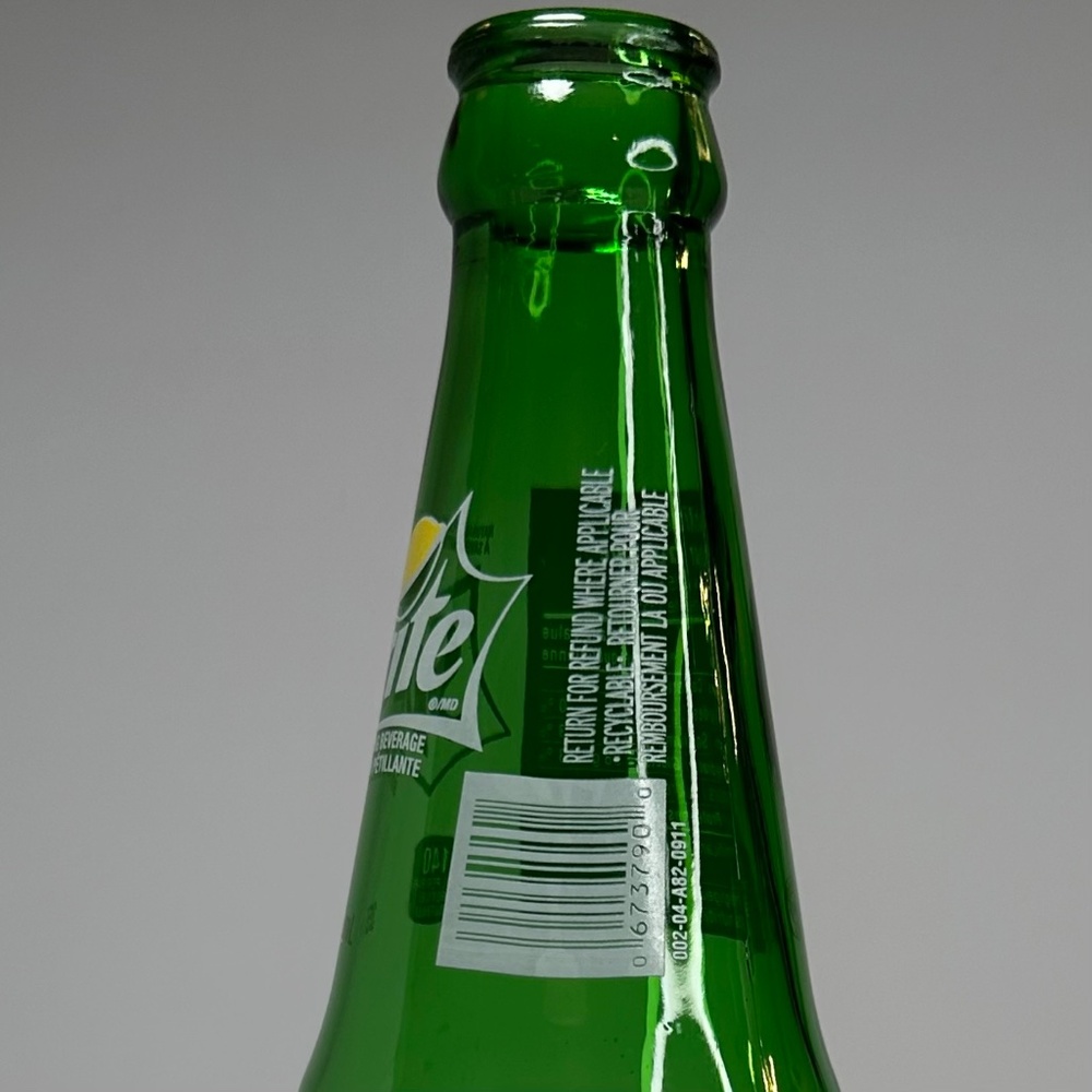 ✨2 for $20 Deal✨ Vintage Sprite Glass Bottle 355 mL Green Dimpled Soda Bottle - Picture 5 of 8